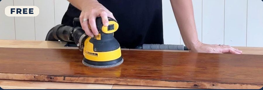 Sanding a table